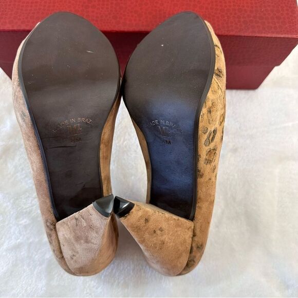 Mia Limited Edition Cosmopolitan Peep Toe Leopard Print Suede Heels size 8 - Picture 5 of 9
